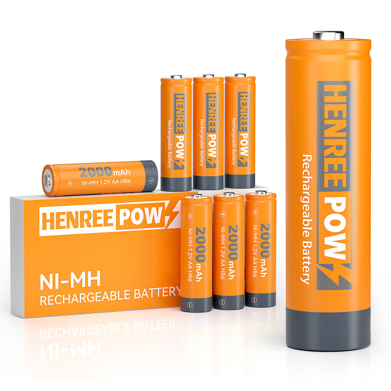 Henreepow AA 2000mAh 1.2V Kapasitas Tinggi Ni-MH Baterai Isi Ulang