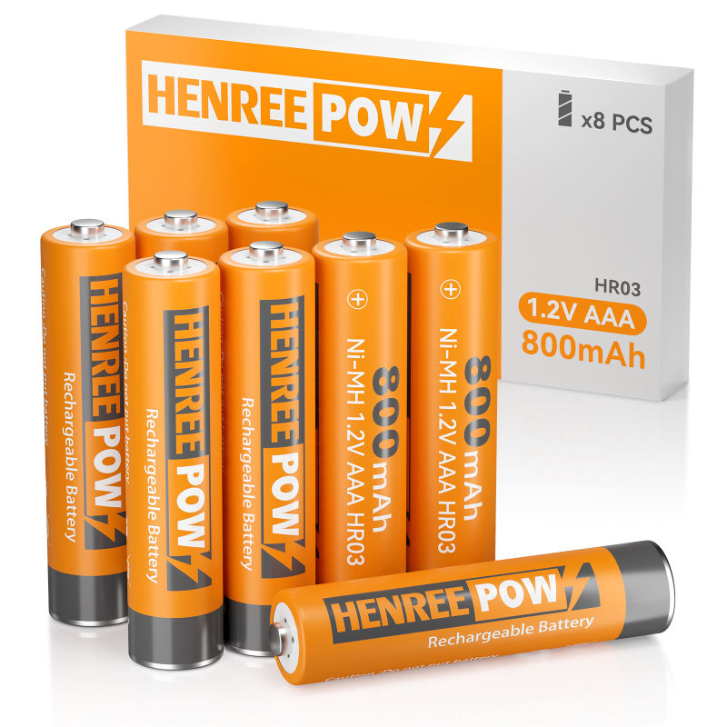 Henreepow AAA 800mAh 1.2V Kapasitas Tinggi Ni-MH Baterai Isi Ulang