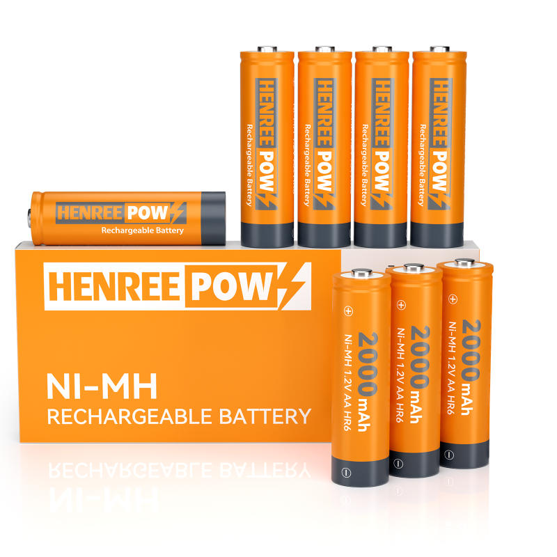 Henreepow AA 2000mAh 1.2V Kapasitas Tinggi Ni-MH Baterai Isi Ulang