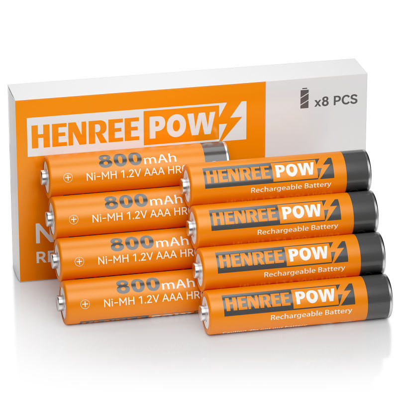 Henreepow AAA 800mAh 1.2V Kapasitas Tinggi Ni-MH Baterai Isi Ulang