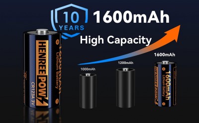 Henreepow AA 1.5V Lithium Baterai Isi Ulang, Kapasitas Tinggi 3000MWH (2000mAh) Li-ion AA adonan